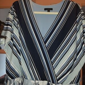 Lane Bryant Striped V-Neck Dress